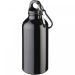 Oregon 400 ml aluminium water bottle with carabiner Solid black