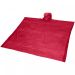 Ziva disposable rain poncho with storage pouch RED