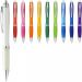 Nash ballpoint pen with coloured barrel and grip (black ink) White