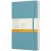 Moleskine Classic L hard cover notebook - ruled Reef blue