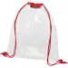 Lancaster transparent drawstring bag 5L Red