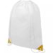 Oriole drawstring backpack with coloured corners 5L White