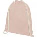 Orissa 100 g/m² organic cotton drawstring bag 5L Pale blush pink