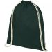 Orissa 100 g/m² organic cotton drawstring bag 5L Dark green