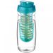 H2O Active® Pulse 600 ml flip lid sport bottle & infuser Transparent Transparent