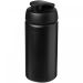 Baseline® Plus grip 500 ml flip lid sport bottle Solid black Solid black