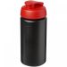 Baseline® Plus grip 500 ml flip lid sport bottle Solid black Solid black