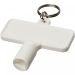 Maximilian rectangular utility key keychain  White