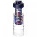 H2O Active® Treble 750 ml flip lid bottle & infuser Transparent Transparent