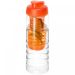 H2O Active® Treble 750 ml flip lid bottle & infuser Transparent Transparent