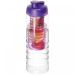 H2O Active® Treble 750 ml flip lid bottle & infuser Transparent Transparent