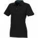 Beryl short sleeve women's organic recycled polo Solid black