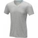 Kawartha short sleeve men's organic V-neck t-shirt Grey melange