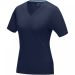 Kawartha short sleeve women's organic V-neck t-shirt navy