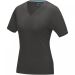 Kawartha short sleeve women's organic V-neck t-shirt Storm grey