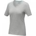 Kawartha short sleeve women's organic V-neck t-shirt Grey melange