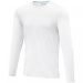 Ponoka long sleeve men's organic t-shirt White