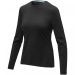 Ponoka long sleeve women's organic t-shirt Solid black