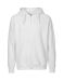 Mens Hoodie w. Zip White