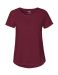 Ladies Roll Up Sleeve T-shirt Bordeaux