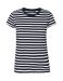 Ladies Fit T-shirt White/Navy Stripe